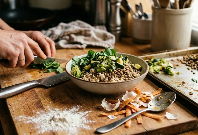 Menu or recipe documentation, food styling context